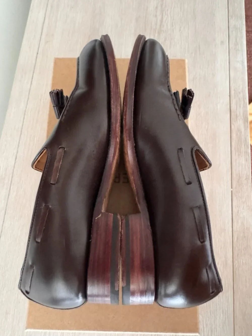 Meermin 101381 Brown Calf Tassel Loafers 8.5